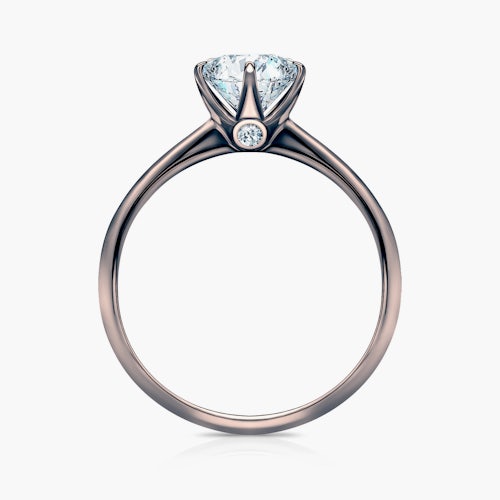 Pierścionek zaręczynowy The Journey: czarne złoto, diament